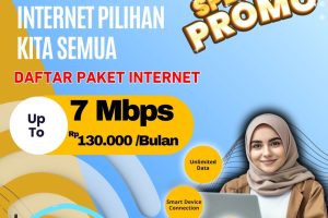 PROMO PAKET INTERNET up to 7mbps rp 130k/bulan