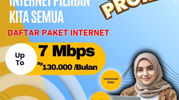 PROMO PAKET INTERNET up to 7mbps rp 130k/bulan